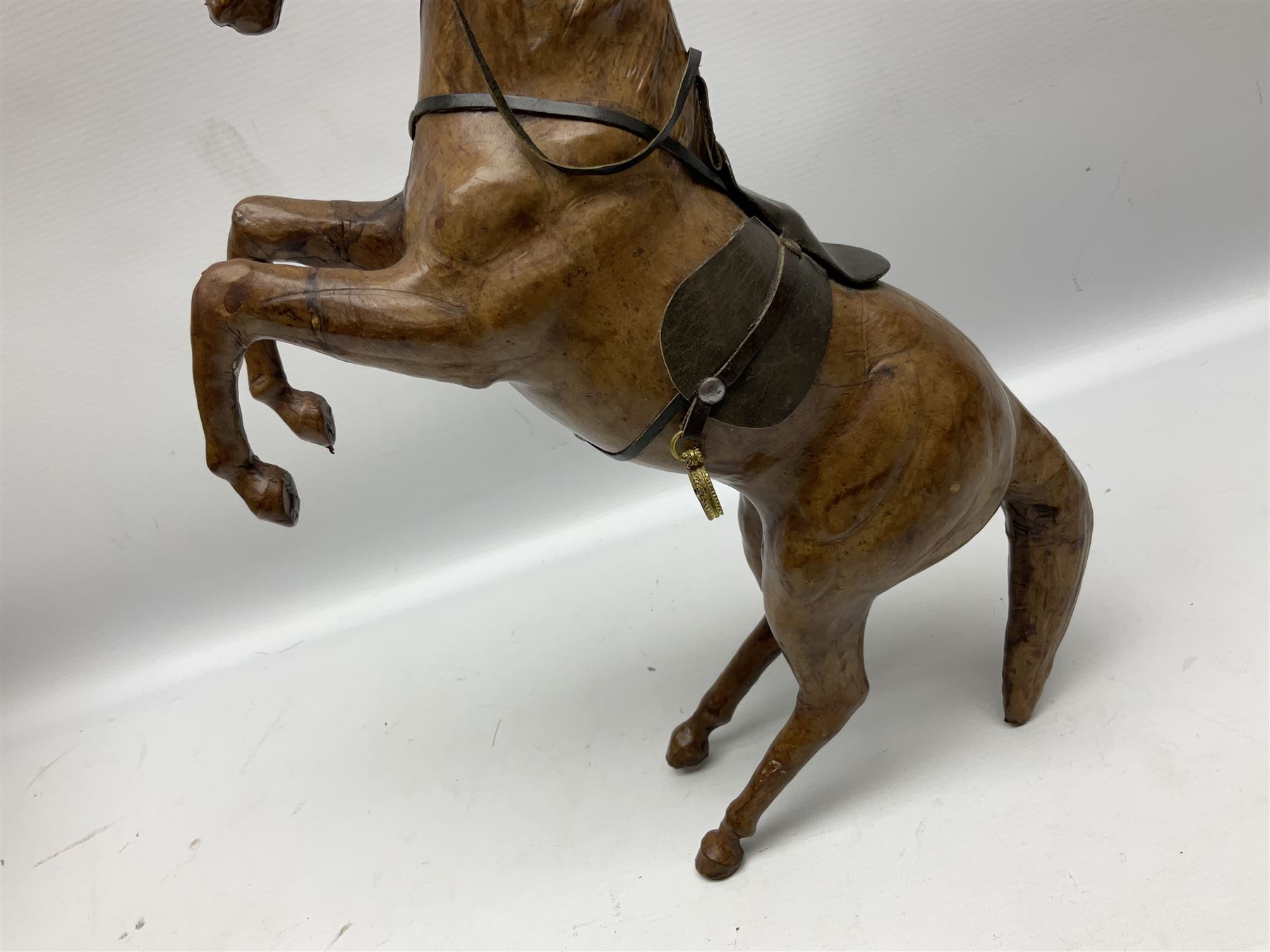 Leather covered horse figure - Image 6 of 8