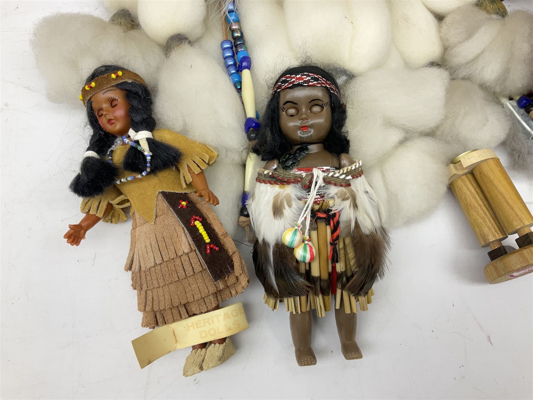 Collection of Native American sleep eye dolls to include approximately five Carlson examples - Image 2 of 9