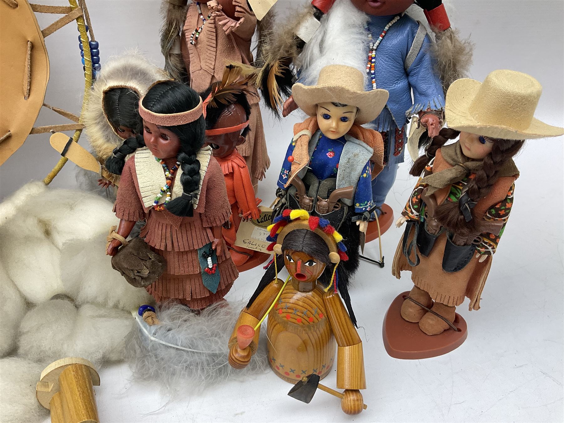 Collection of Native American sleep eye dolls to include approximately five Carlson examples - Image 5 of 9