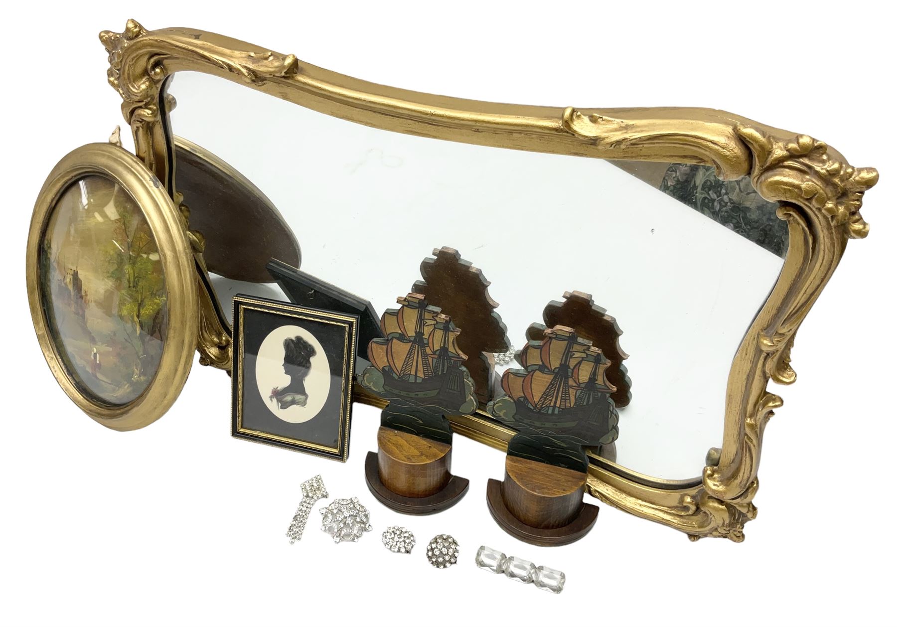 Gilt composite mirror