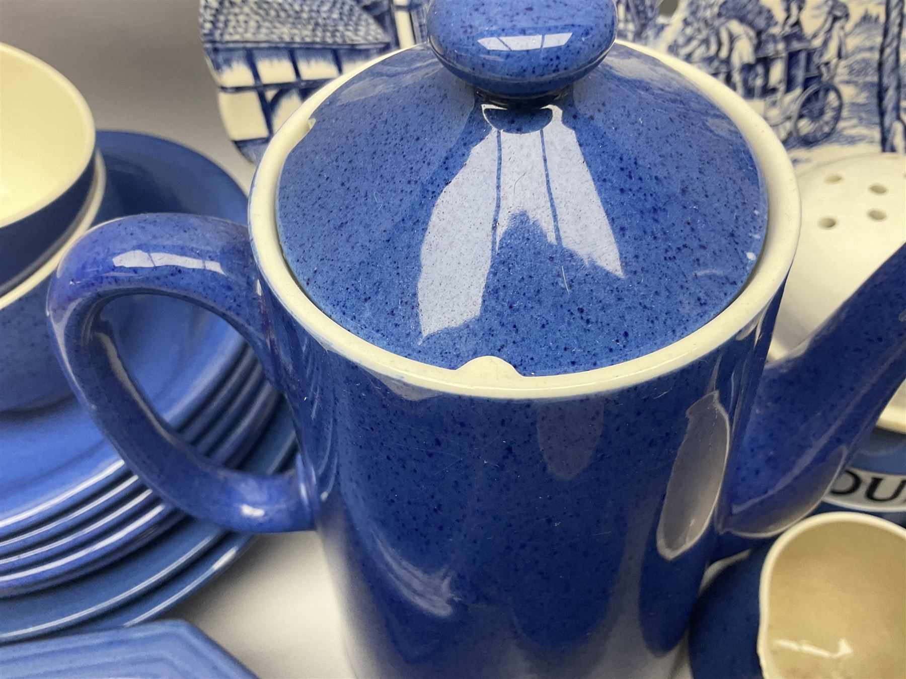 1930s Moorcroft blue glazed tea and breakfast wares - Image 7 of 13