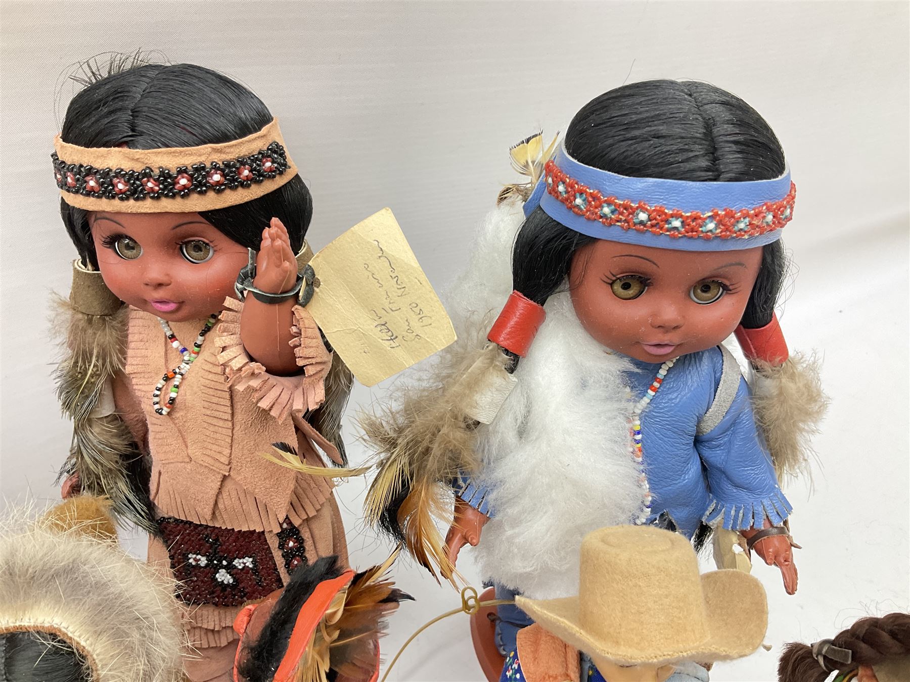 Collection of Native American sleep eye dolls to include approximately five Carlson examples - Image 4 of 9