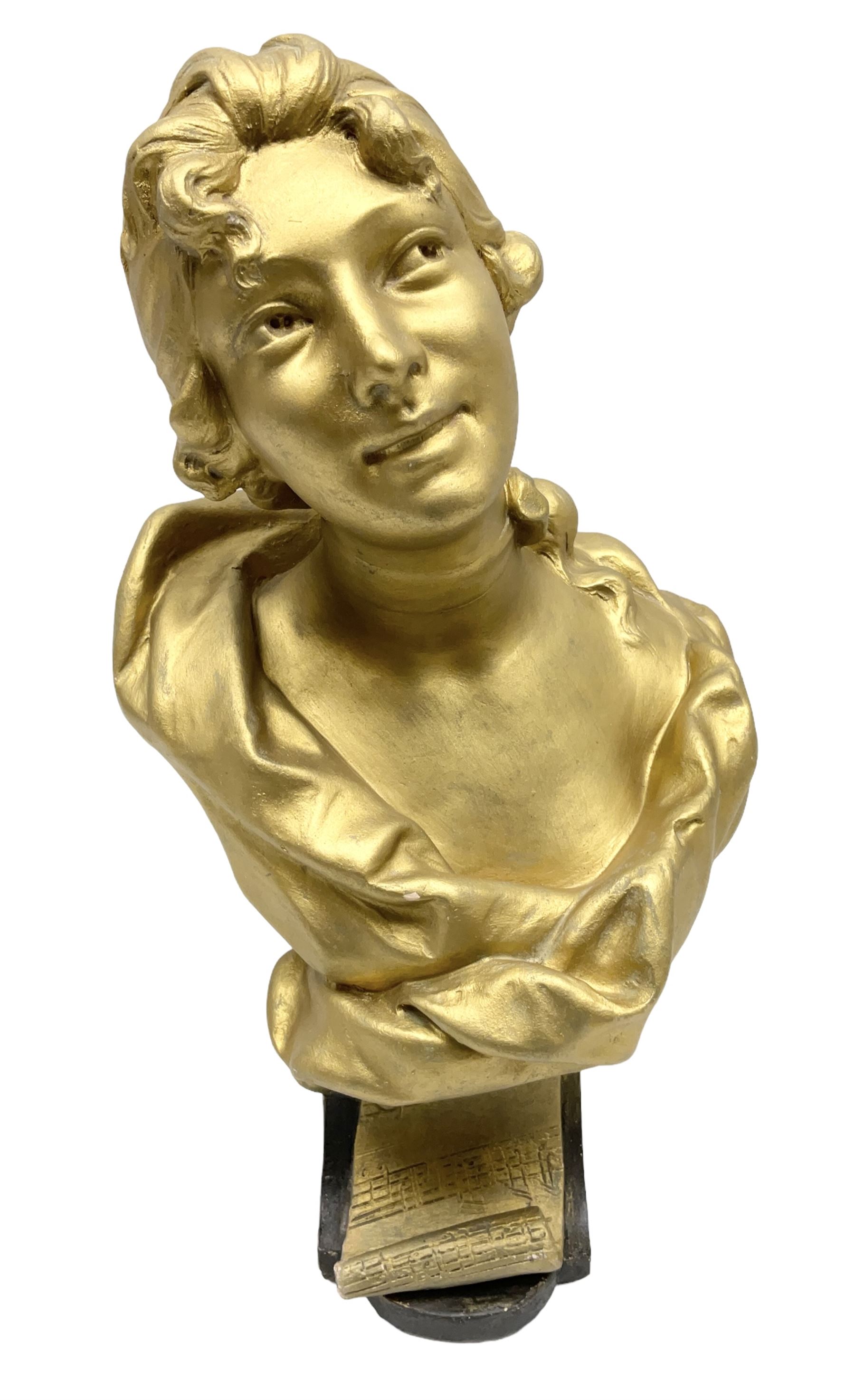 Gilt bust of a classical style male figure