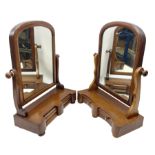 Two Victorian dressing table mirrors