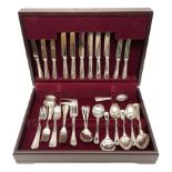 Canteen of Sheffield silver plate cutlery in wood case