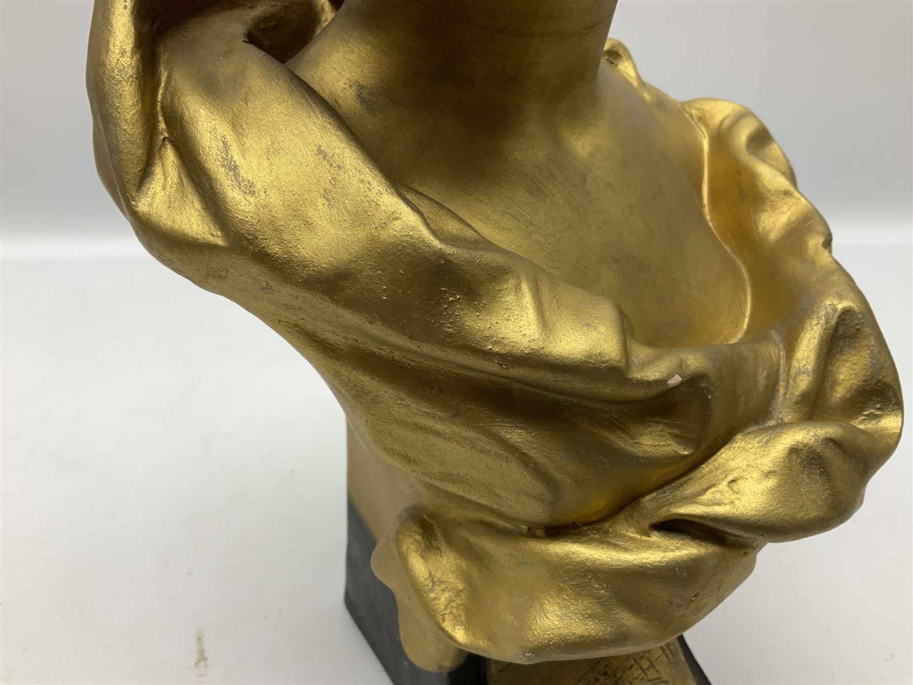 Gilt bust of a classical style male figure - Image 6 of 8