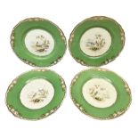 Set of four early 19th century plates