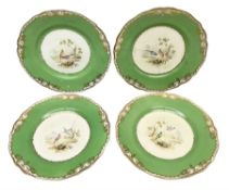 Set of four early 19th century plates