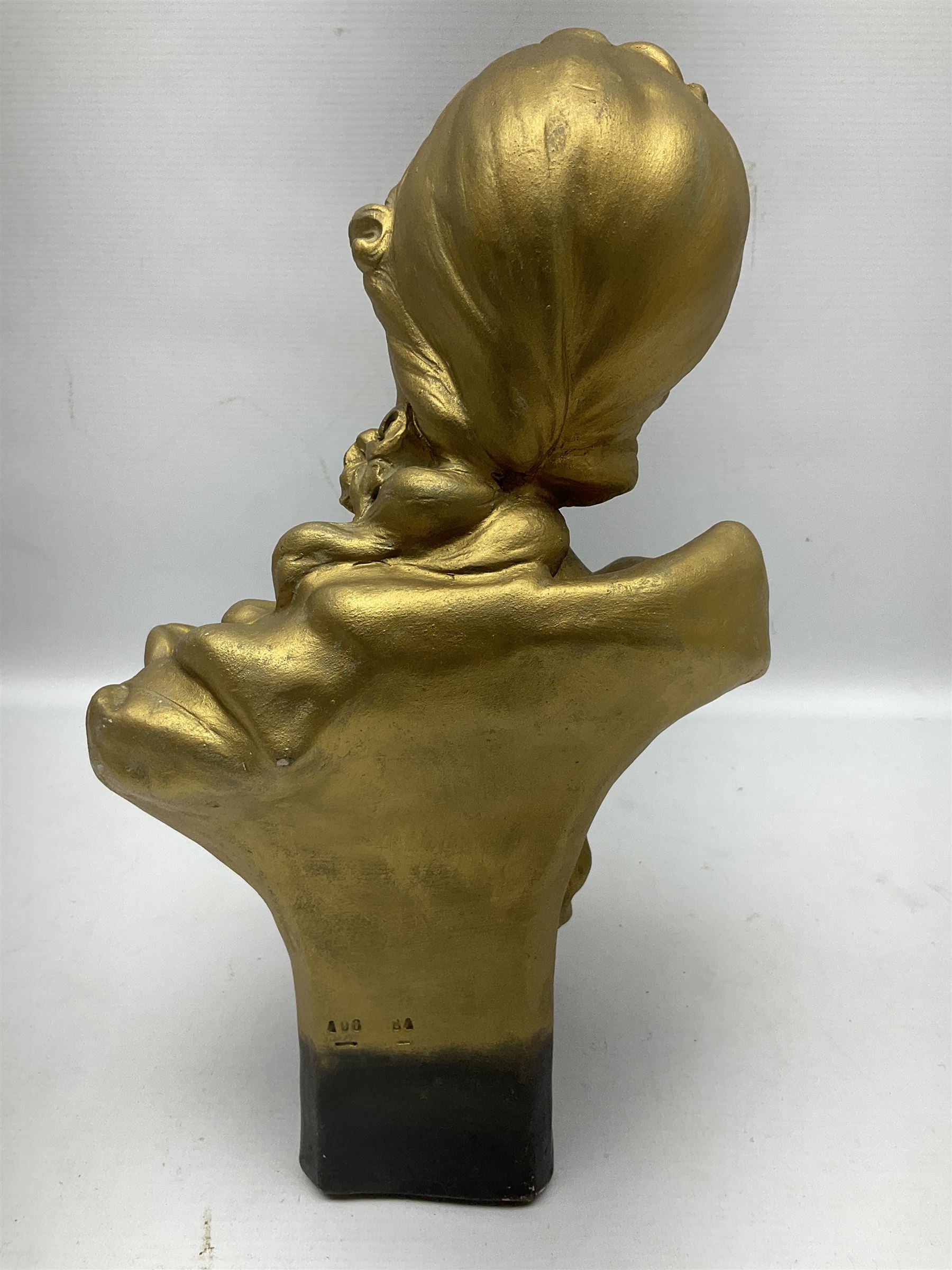 Gilt bust of a classical style male figure - Image 8 of 8