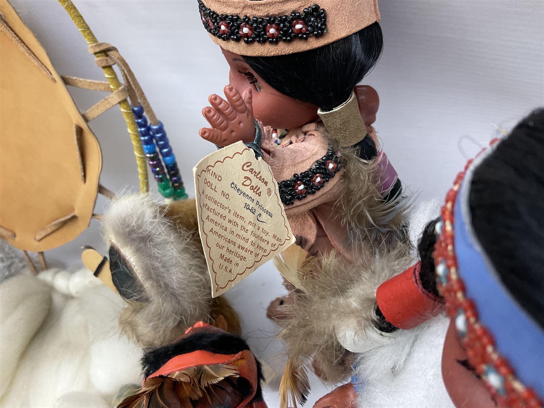 Collection of Native American sleep eye dolls to include approximately five Carlson examples - Image 6 of 9