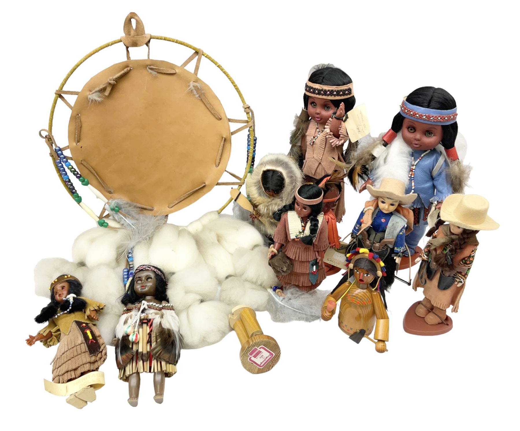 Collection of Native American sleep eye dolls to include approximately five Carlson examples - Image 9 of 9