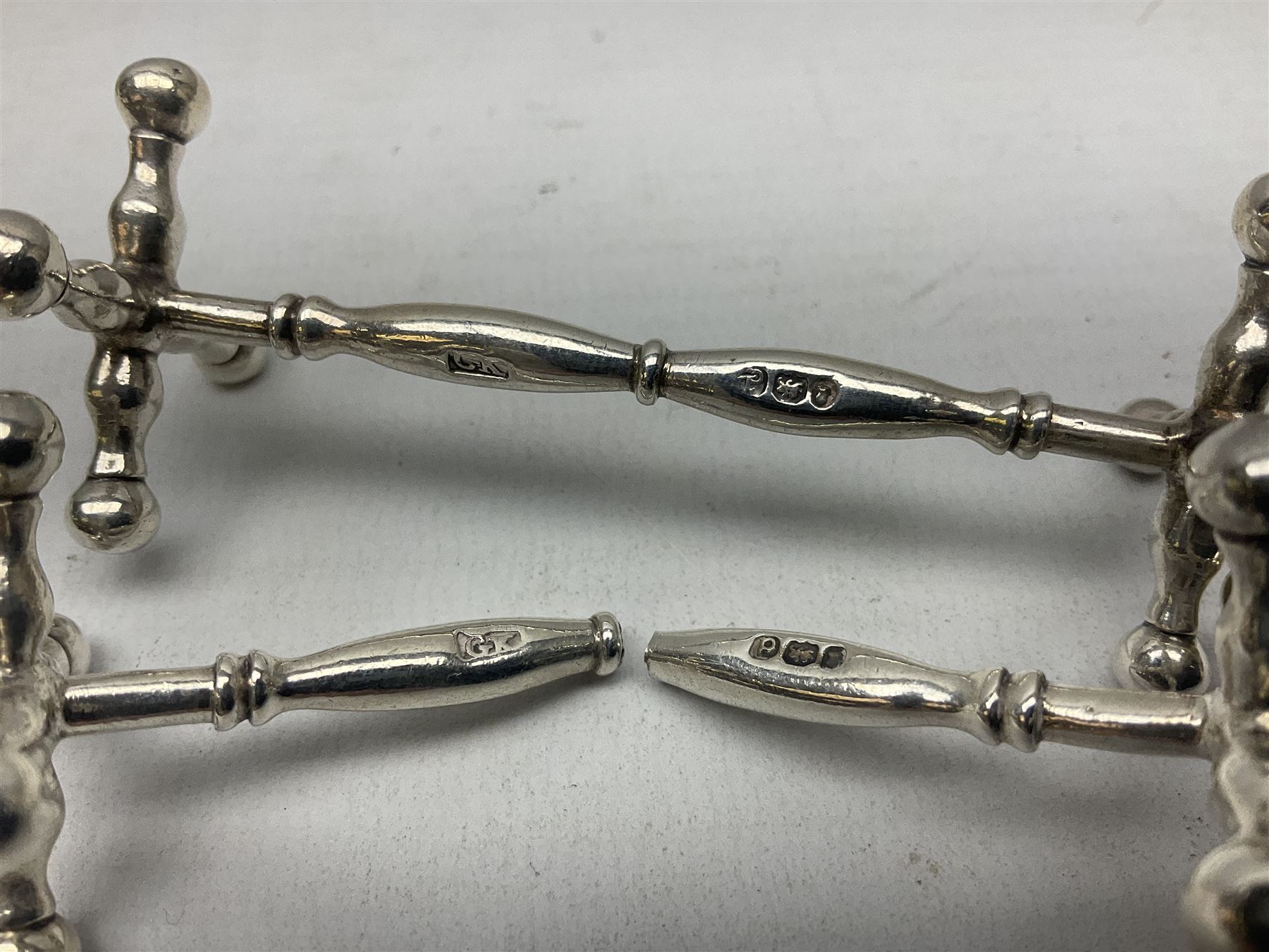 Pair of silver knife rests - Image 4 of 9