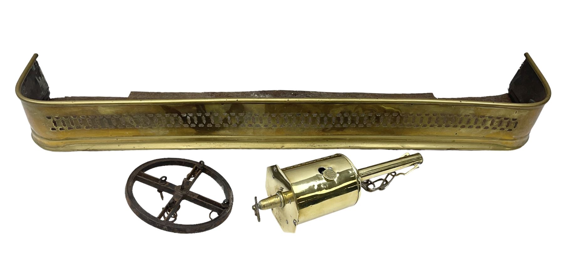Brass Salter meat jack and iron wheel