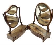 Two 19th century mahogany dressing table mirrors