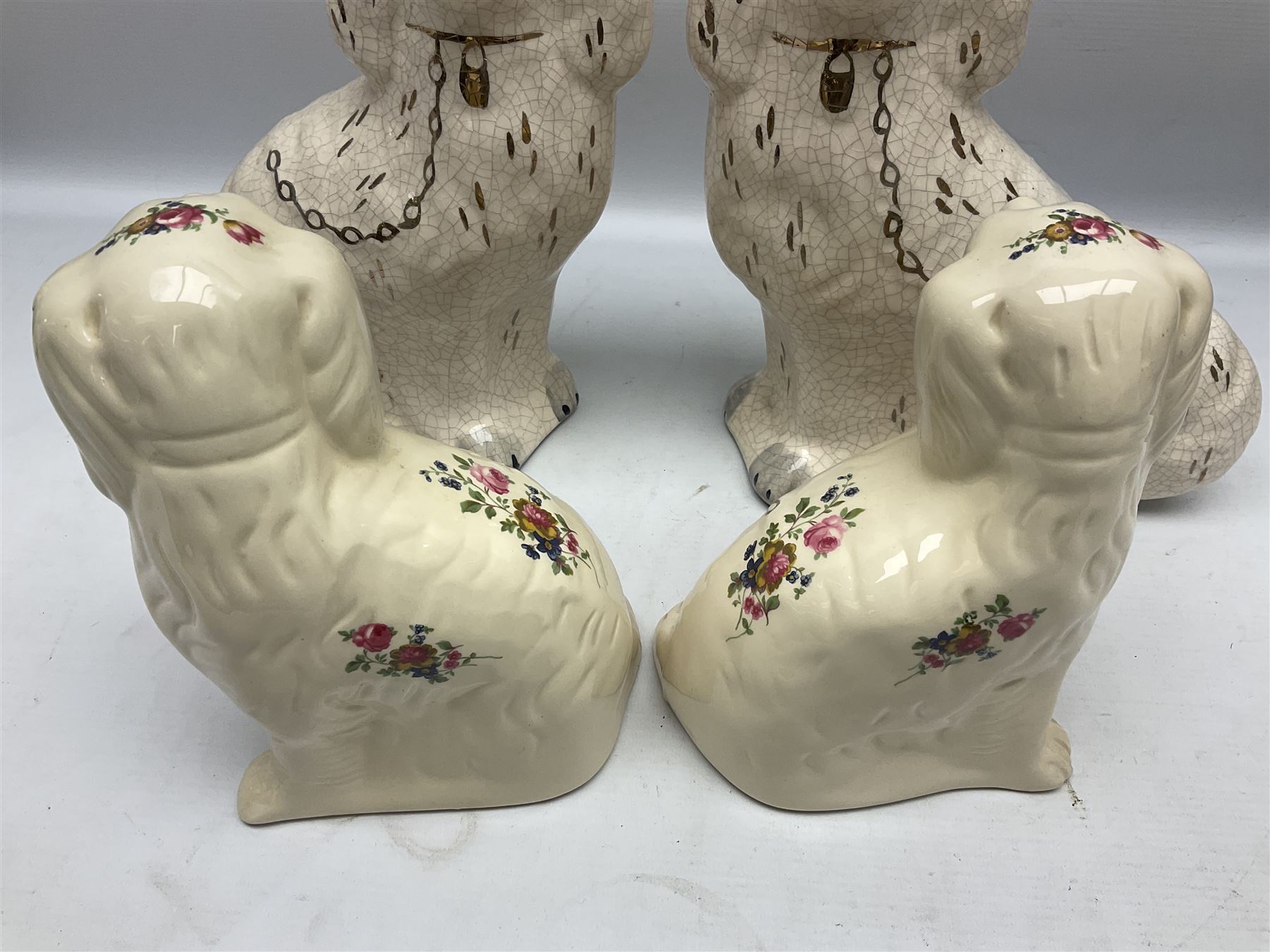 Three sets of Staffordshire style dogs - Image 6 of 8