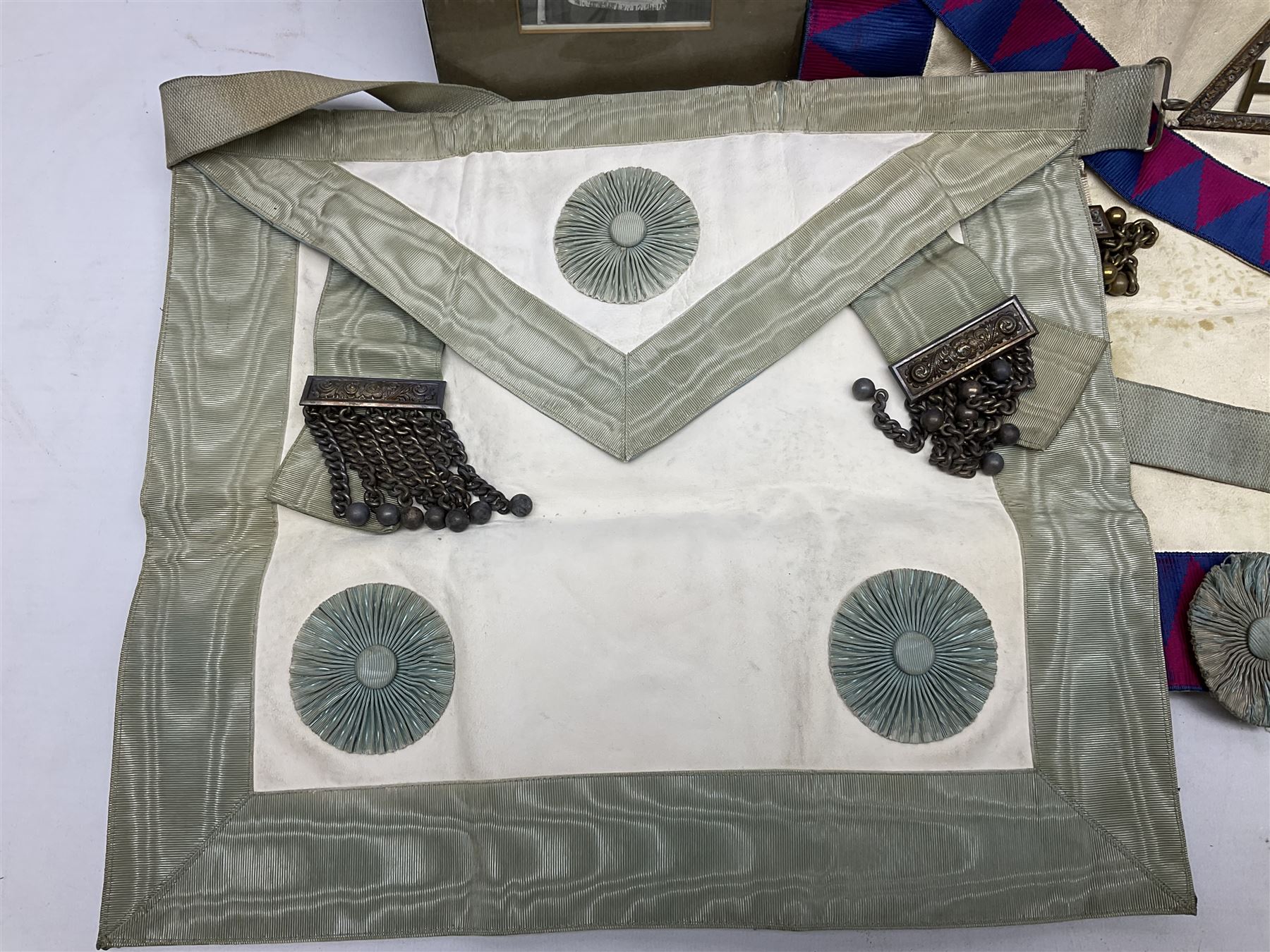 Quantity of Masonic regalia to include aprons - Image 3 of 6