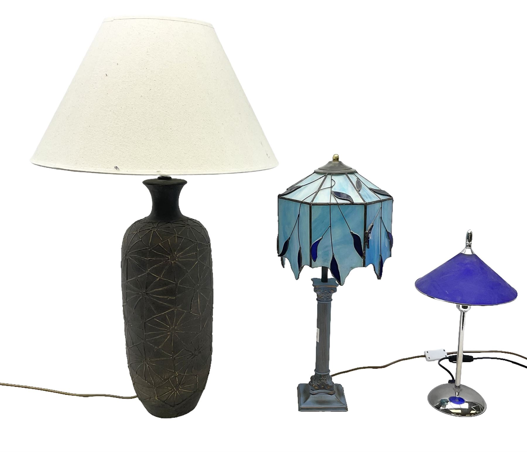 Three table lamps