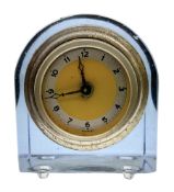 Art Deco blue lucite clock