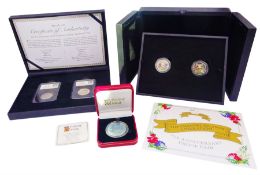 The Channel Islands Liberation '75th Anniversary Proof Pair' of coloured fifty pence coins