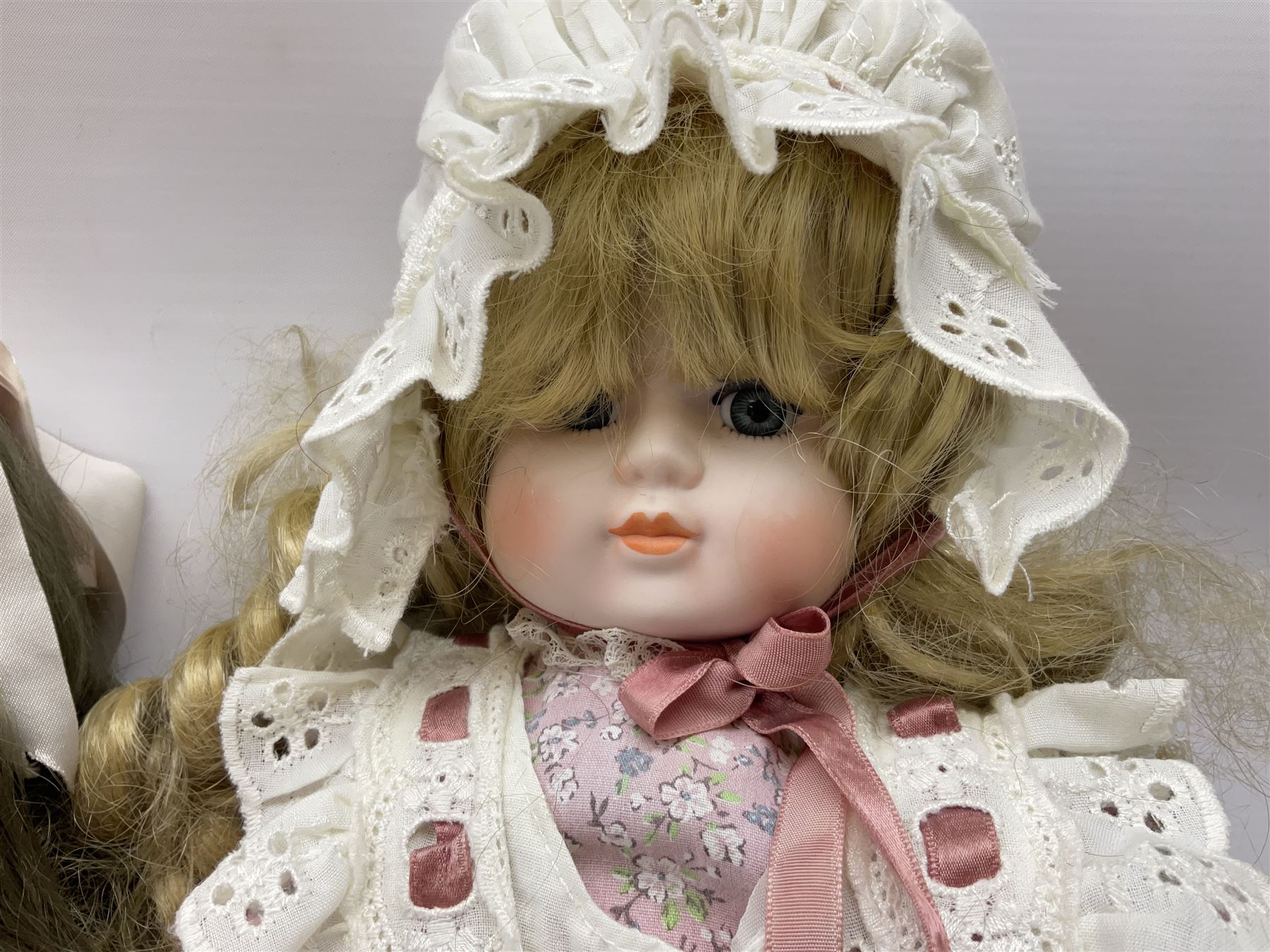 Three porcelain headed dolls - Image 6 of 8