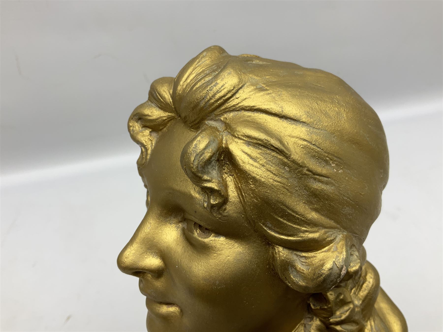 Gilt bust of a classical style male figure - Image 5 of 8