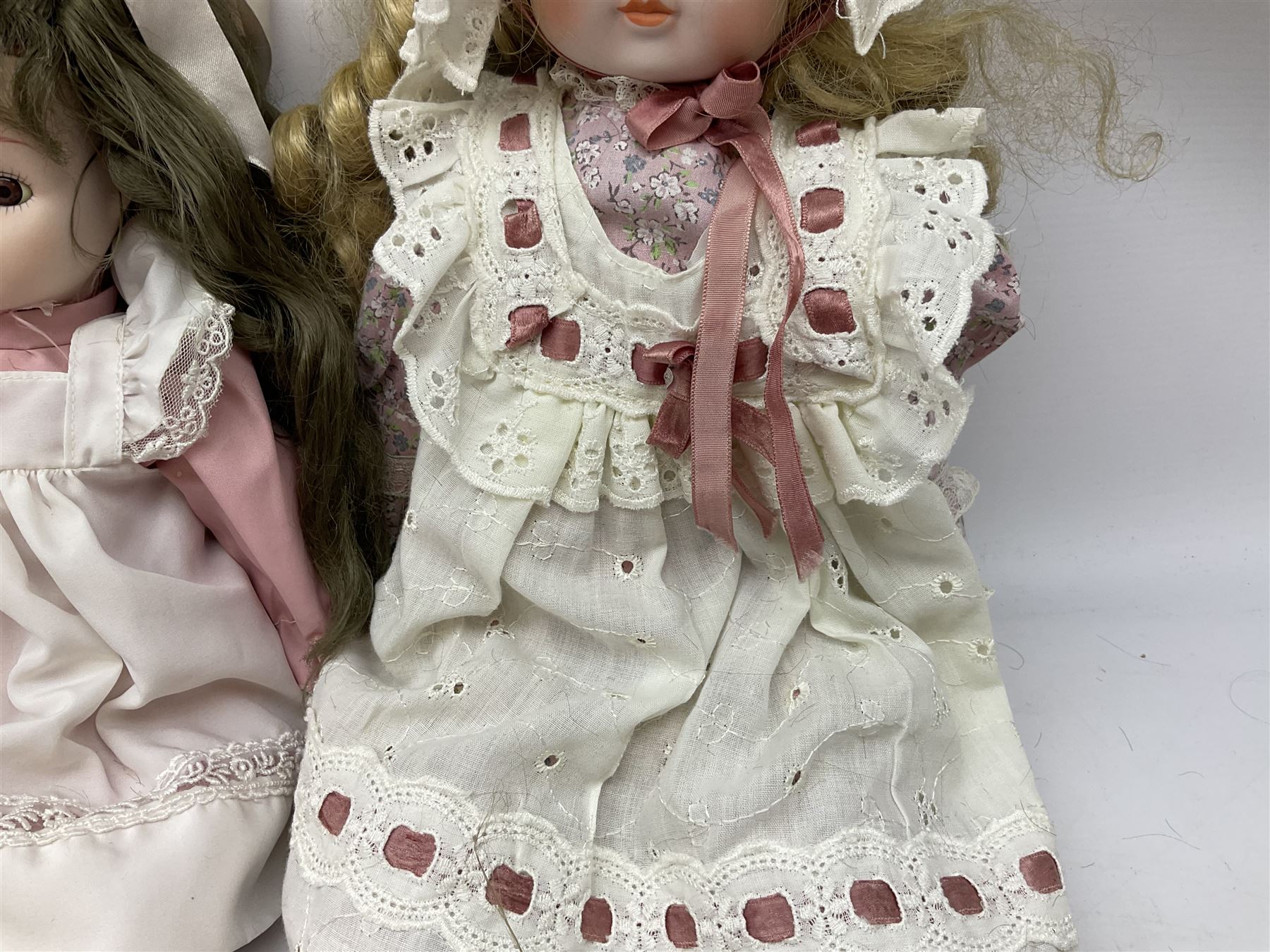 Three porcelain headed dolls - Image 7 of 8