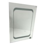 Pebble Grey 'Leila' LED illuminated bathroom mirror