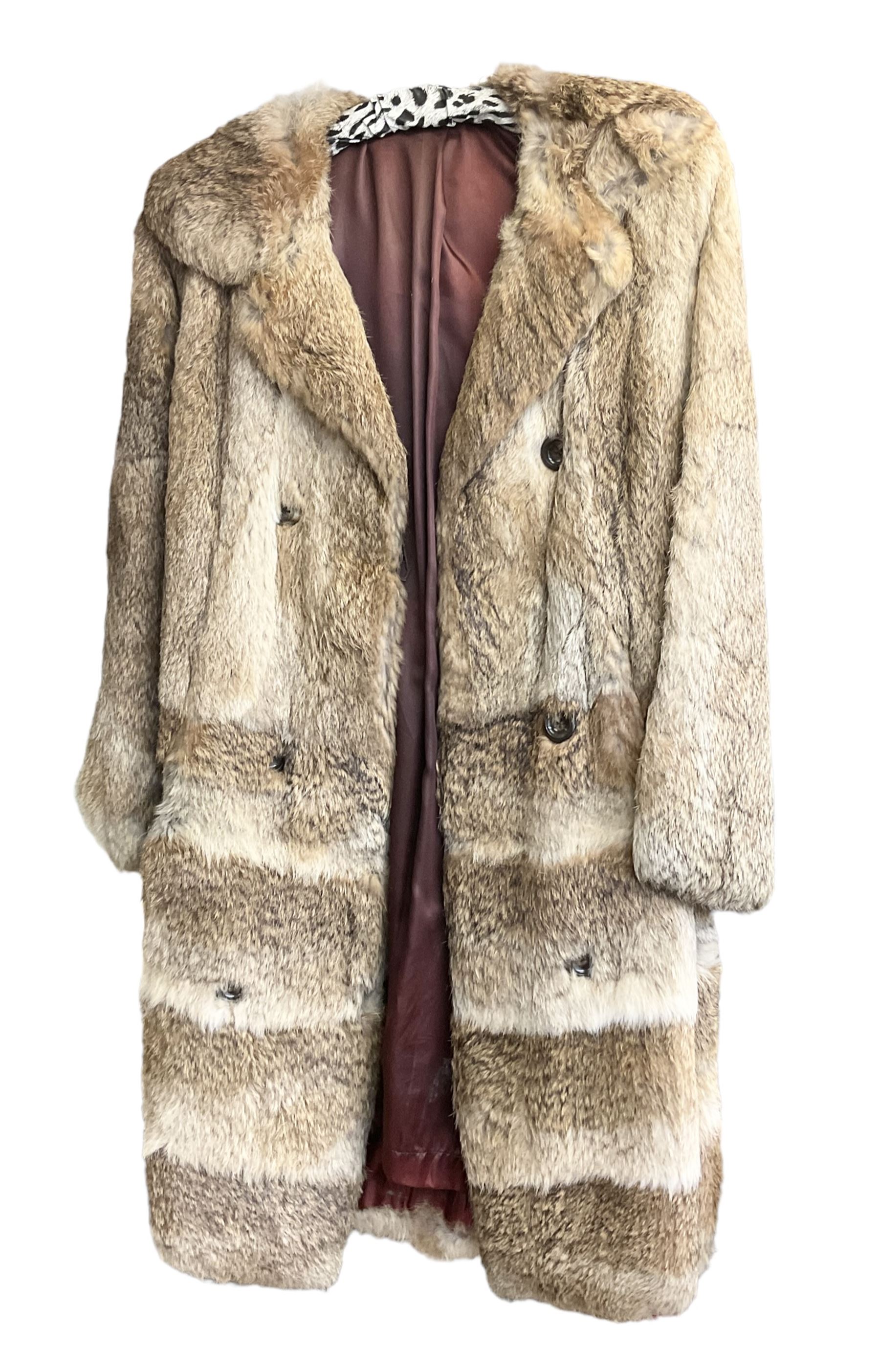 Ladies three quarter length fur coat