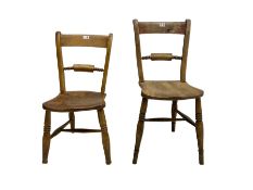 Two 19th century country elm chairs