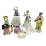 Collection of figures to include Royal Doulton limited edition Len Hutton jug