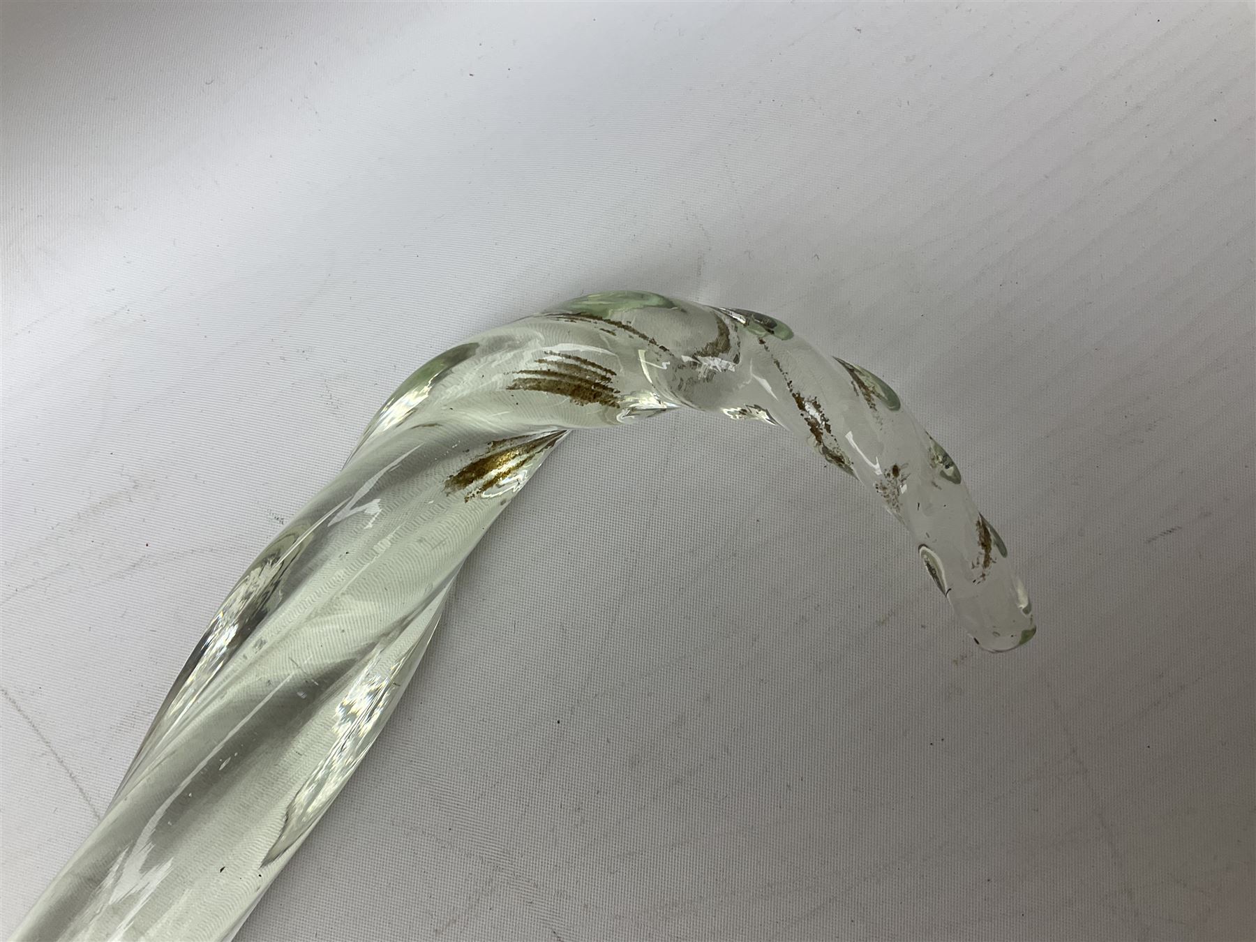 Clear glass frigger cane - Image 7 of 7