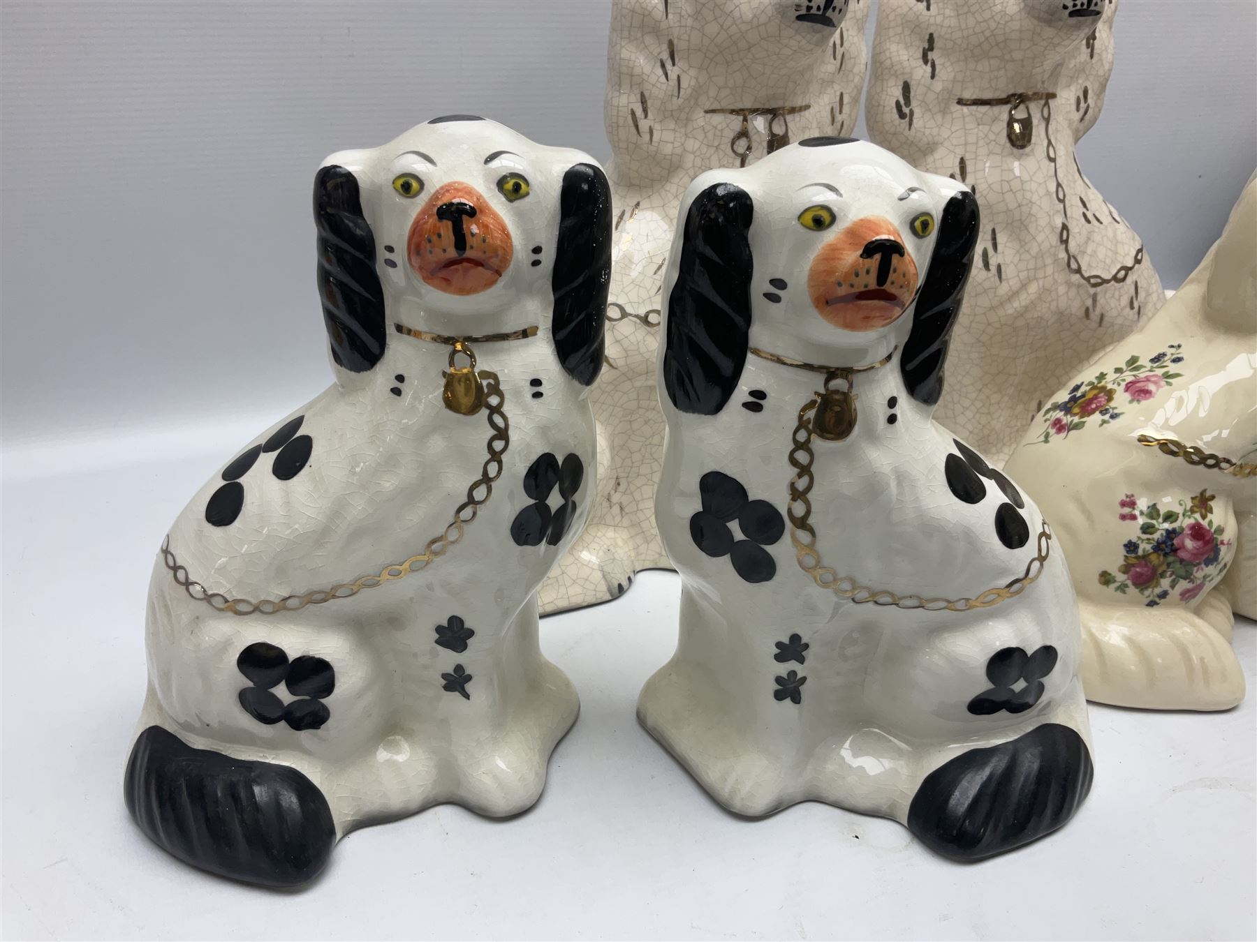 Three sets of Staffordshire style dogs - Image 2 of 8
