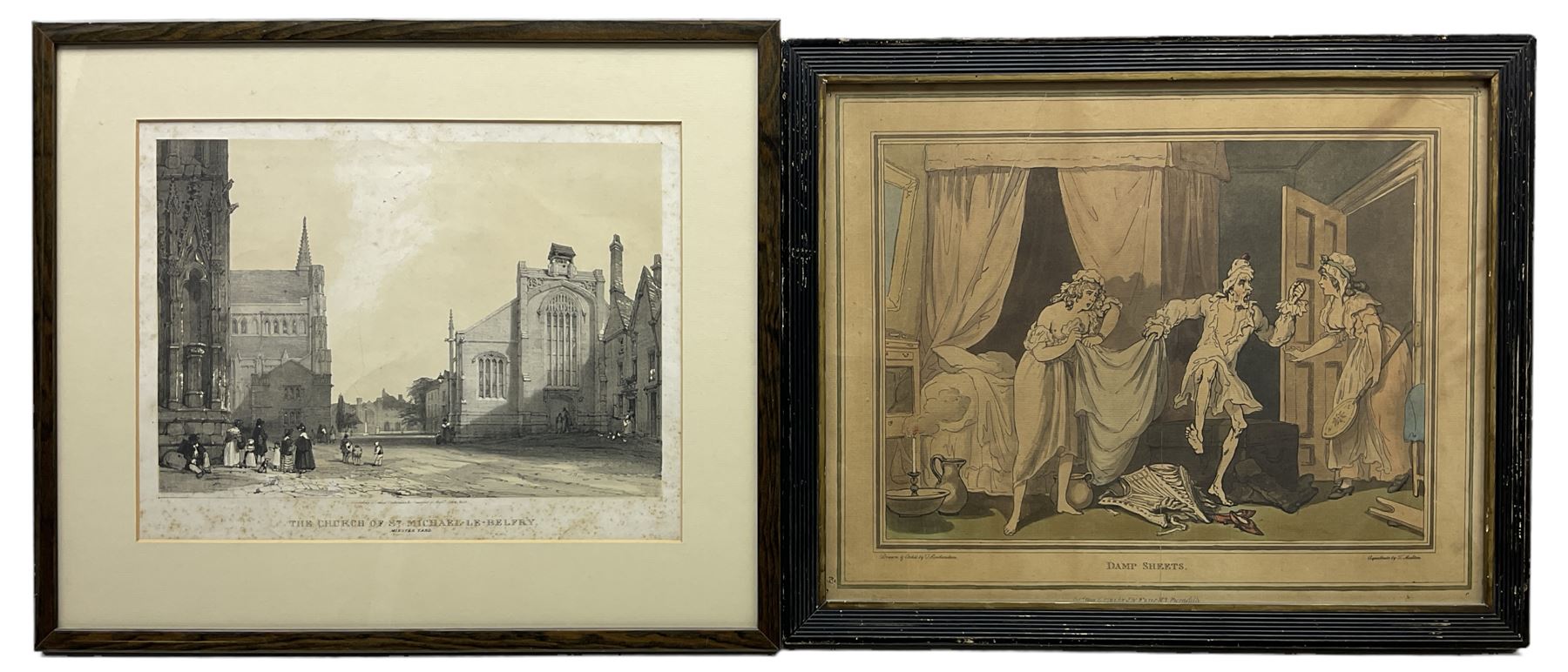 After Thomas Rowlandson (British 1756-1827): 'Damp Sheets' - Image 2 of 2
