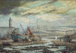 Keith Sutton (British 1924-1991): Harbour at Low Tide