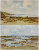 Bill Lowe (British 1922-2006): 'North from Filey Bridge' and 'Low Tide North Bay - Scarborough'