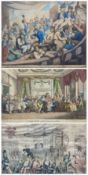 Thomas Rowlandson (British 1756-1827): 'A Table D'Hote or French Ordinary in Paris' and 'Admiral Nel