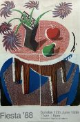 After David Hockney (British 1937-): 'Flowers Apple and Pear on a Table' Fiesta '88 Bradford