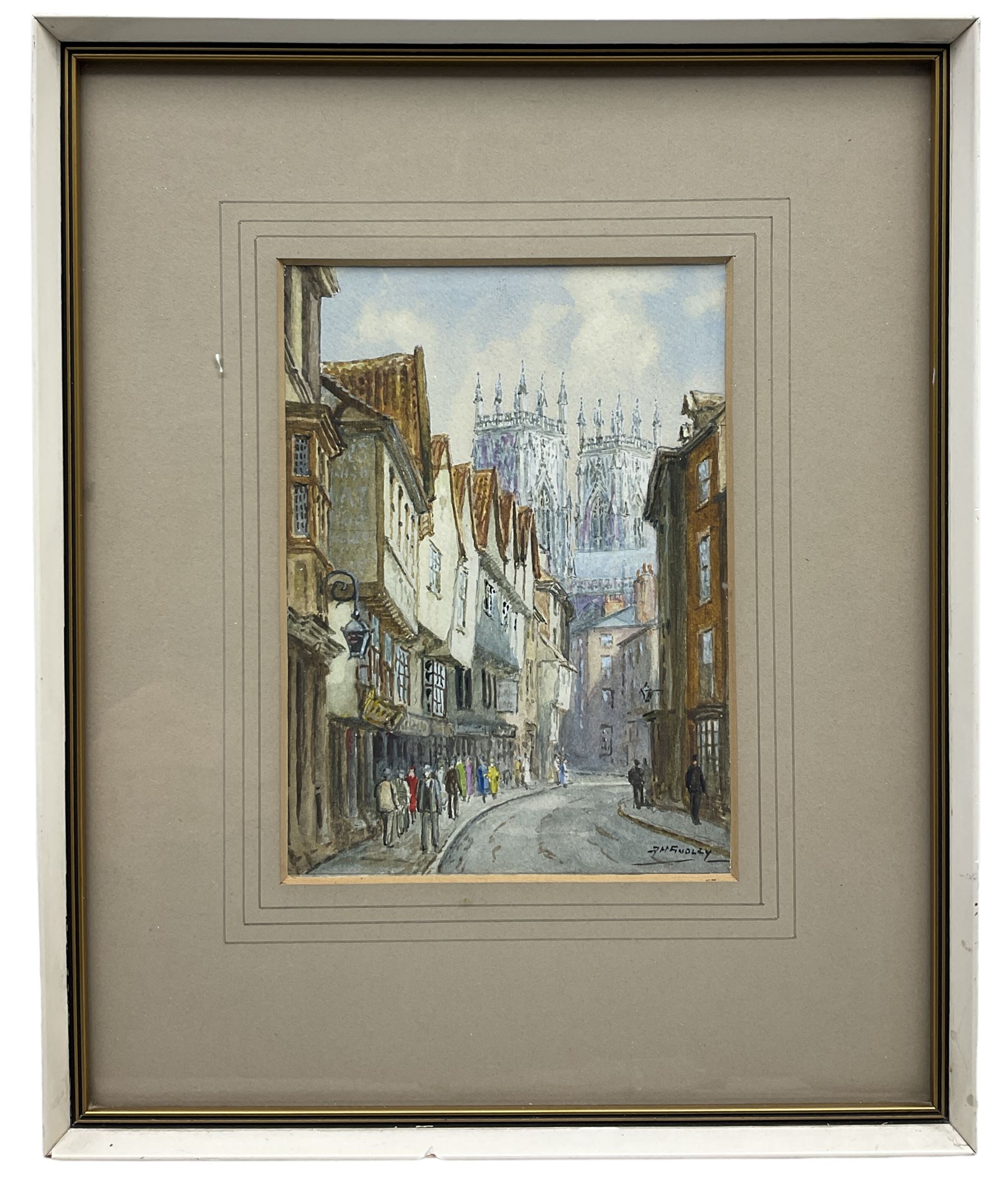 Albert Henry Findley (British 1880-1975): View of York Minster from High Petergate - Image 2 of 2