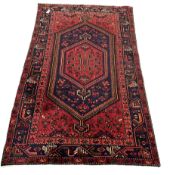 Persian Hamadan red ground rug