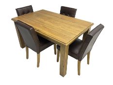 Light oak rectangular dining table