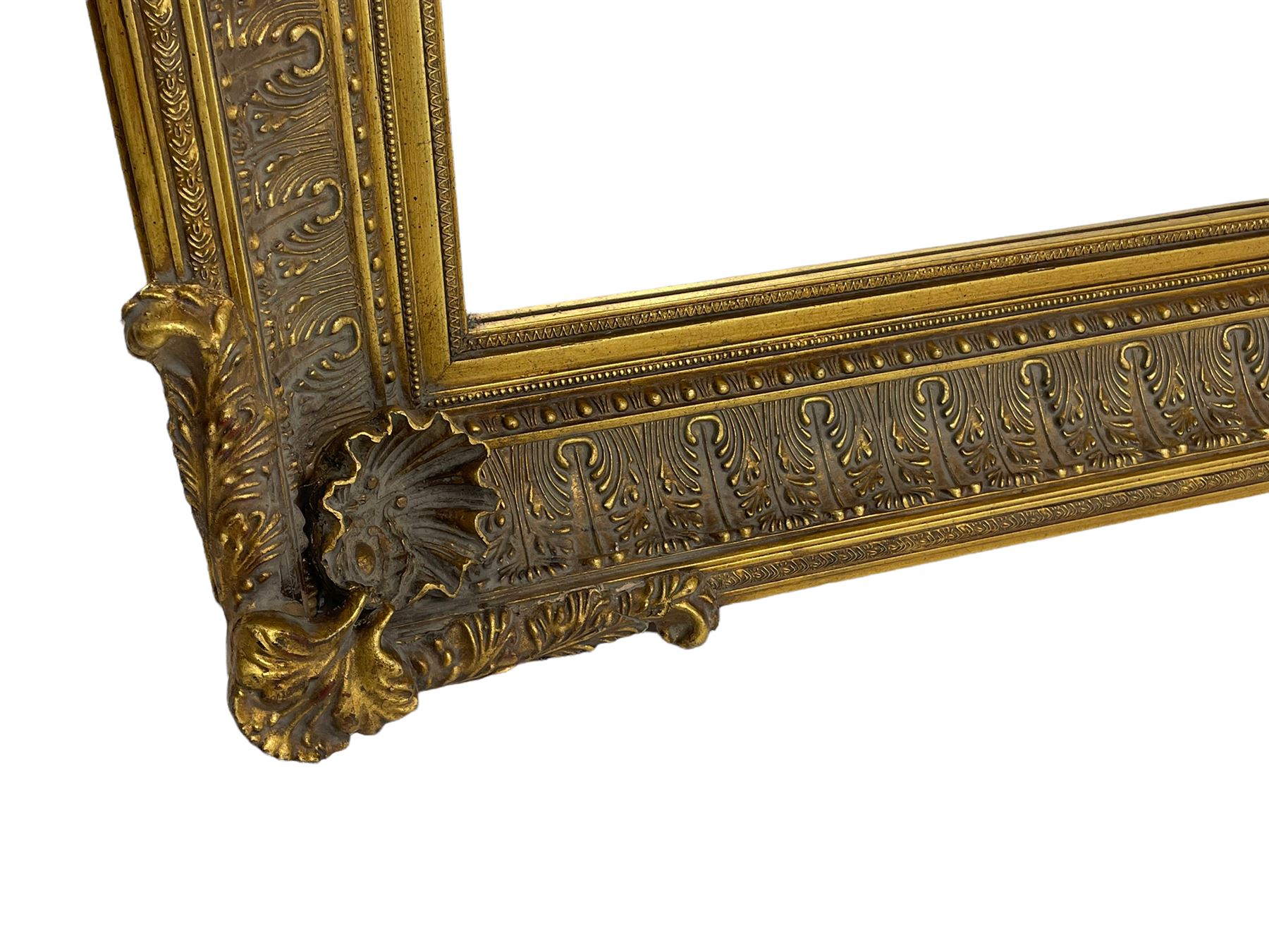 Large bevelled mirror in swept gilt frame - Image 5 of 8