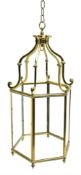 Regency style brass vestibule or hall lantern