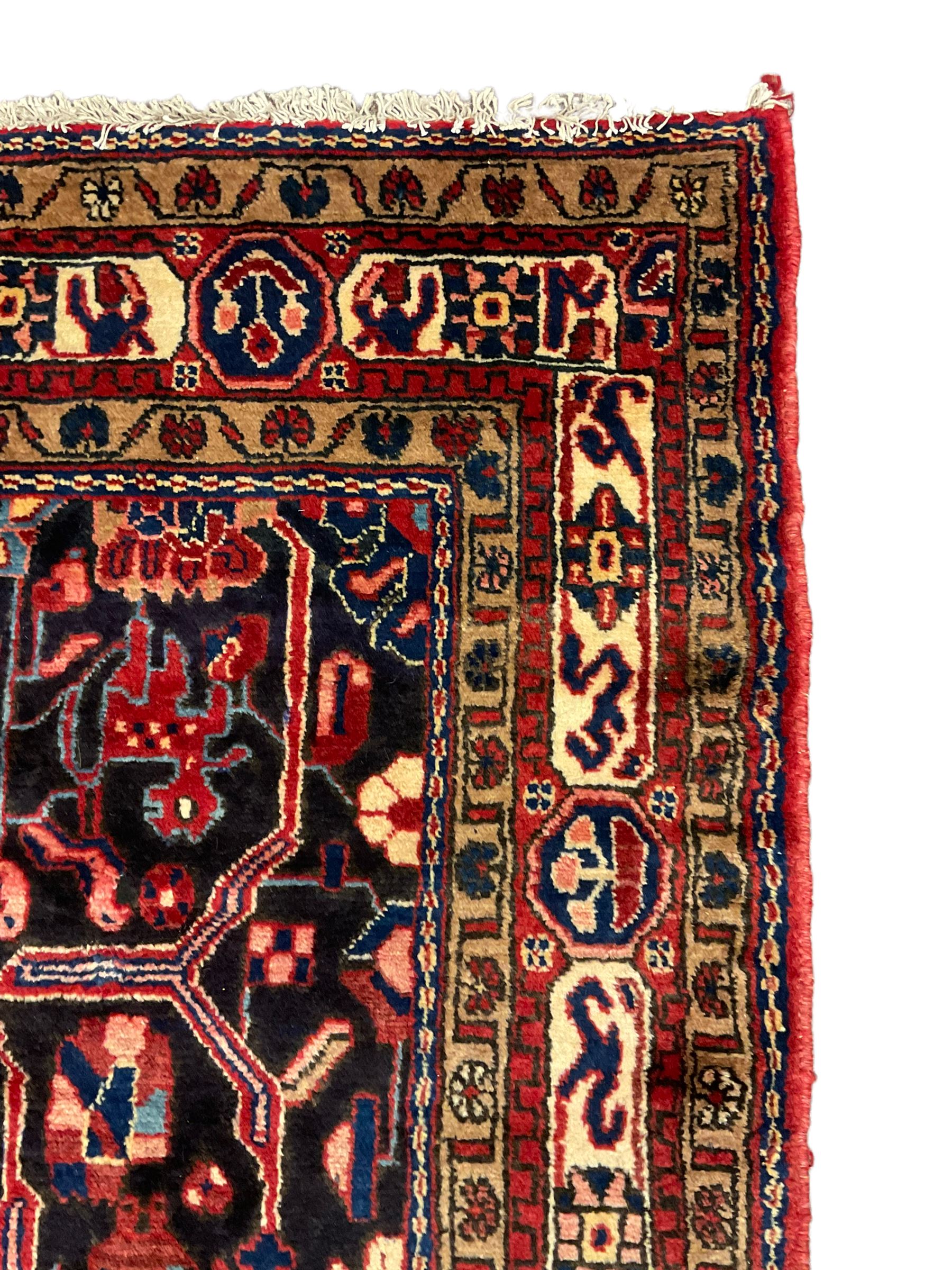 Persian Nahawand blue ground rug - Image 5 of 5