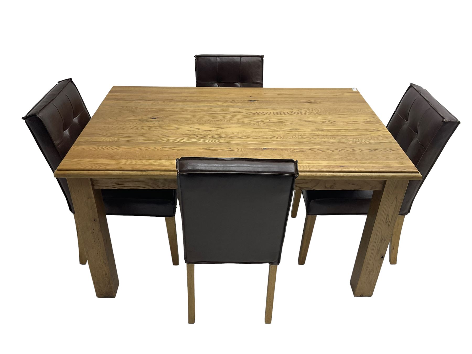 Light oak rectangular dining table - Image 2 of 6