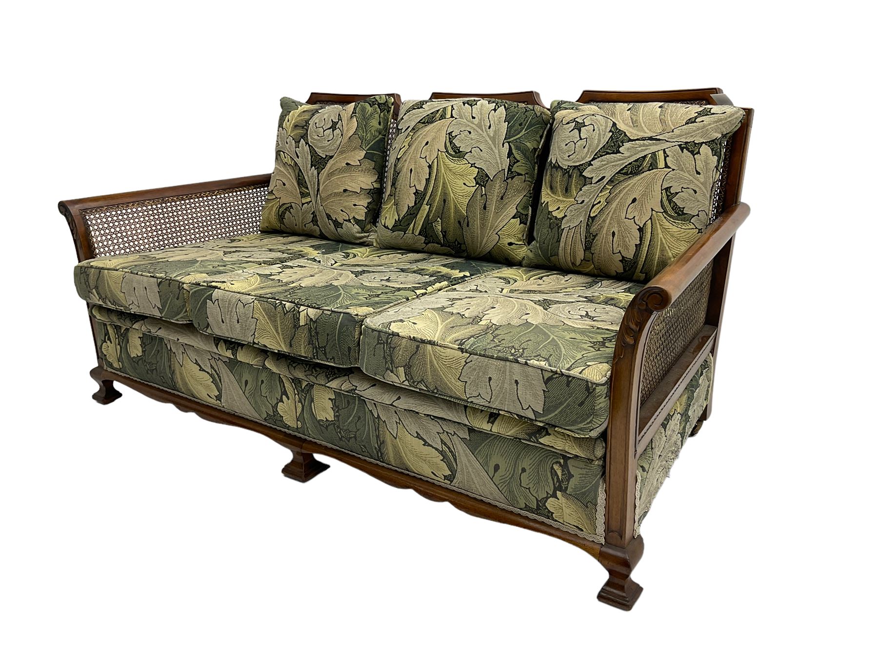 Early 20th century bergere lounge suite - Image 5 of 13