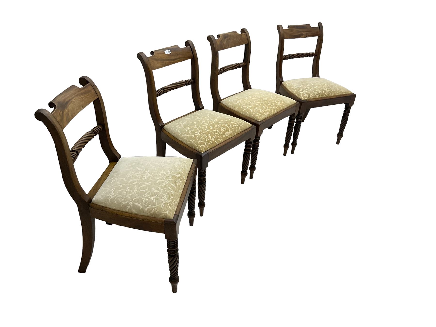 Set four early 19th century mahogany dining chairs - Image 3 of 6