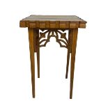 20th century ecclesiastical Gothic style oak stand