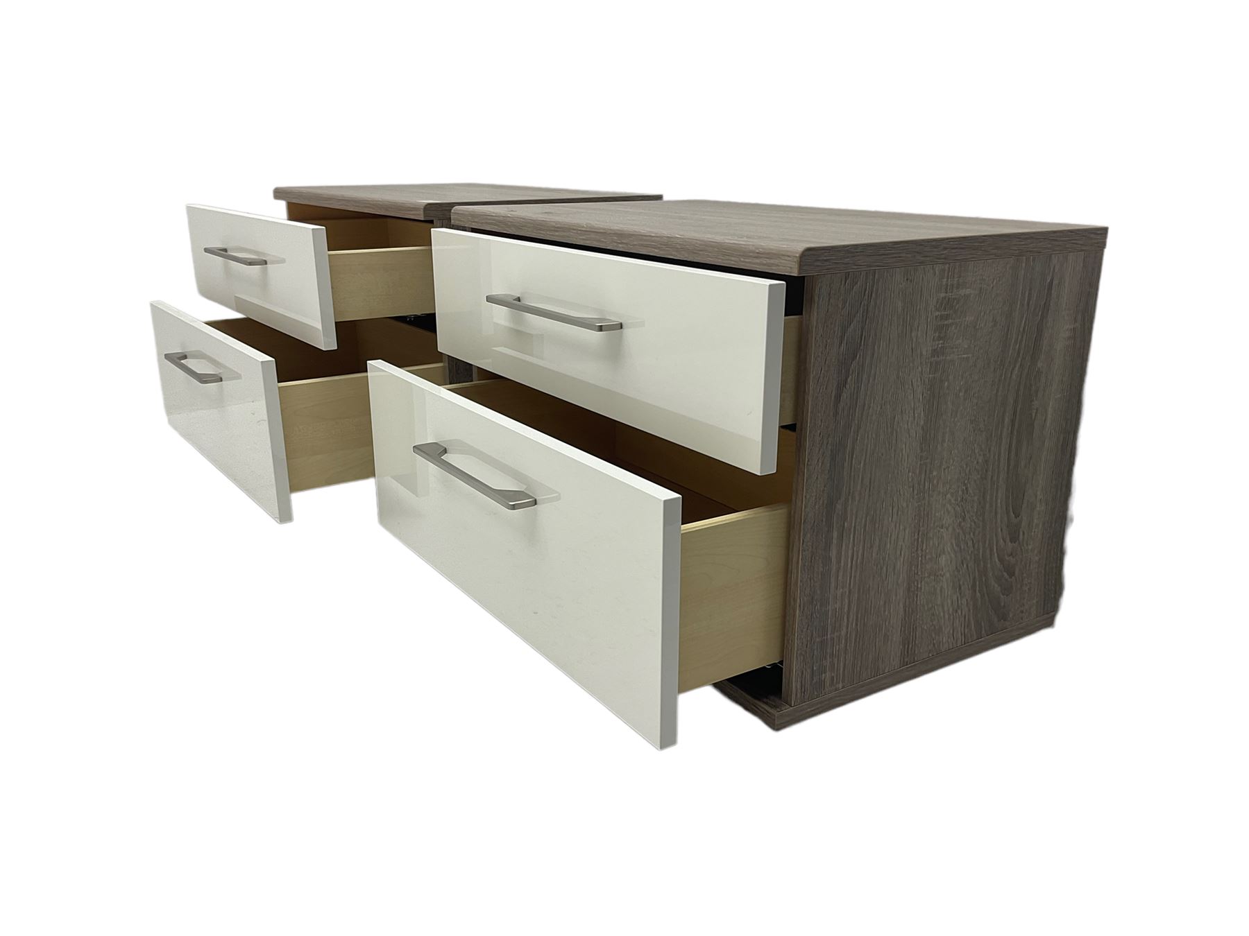 Pair of Loddenkemper 'Luna' two drawer bedside chests - Image 5 of 5