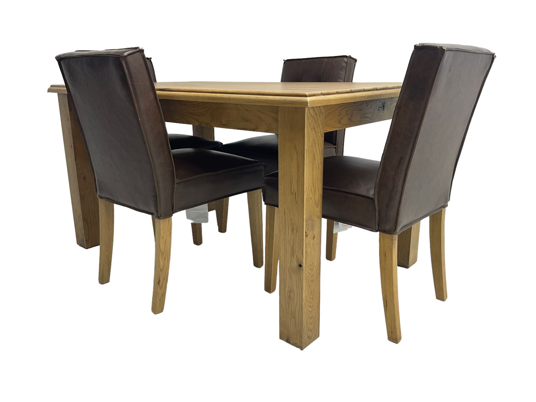 Light oak rectangular dining table - Image 3 of 6