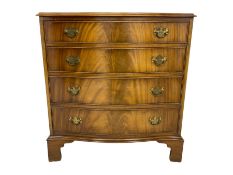 Georgian design mahogany serpentine drawer chest